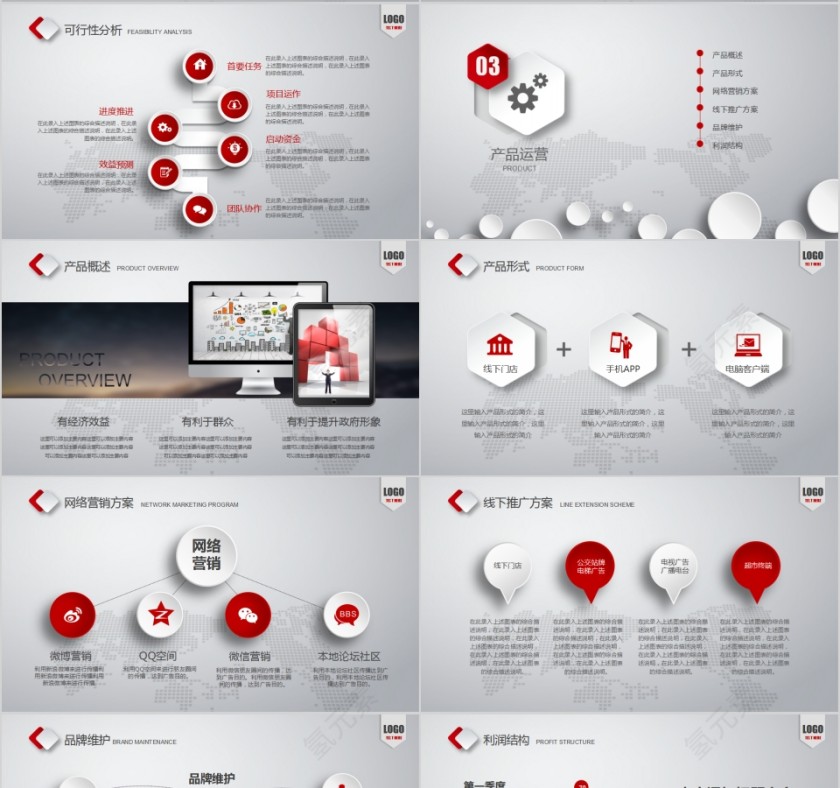 简约商务创业融资计划书PPT第4张