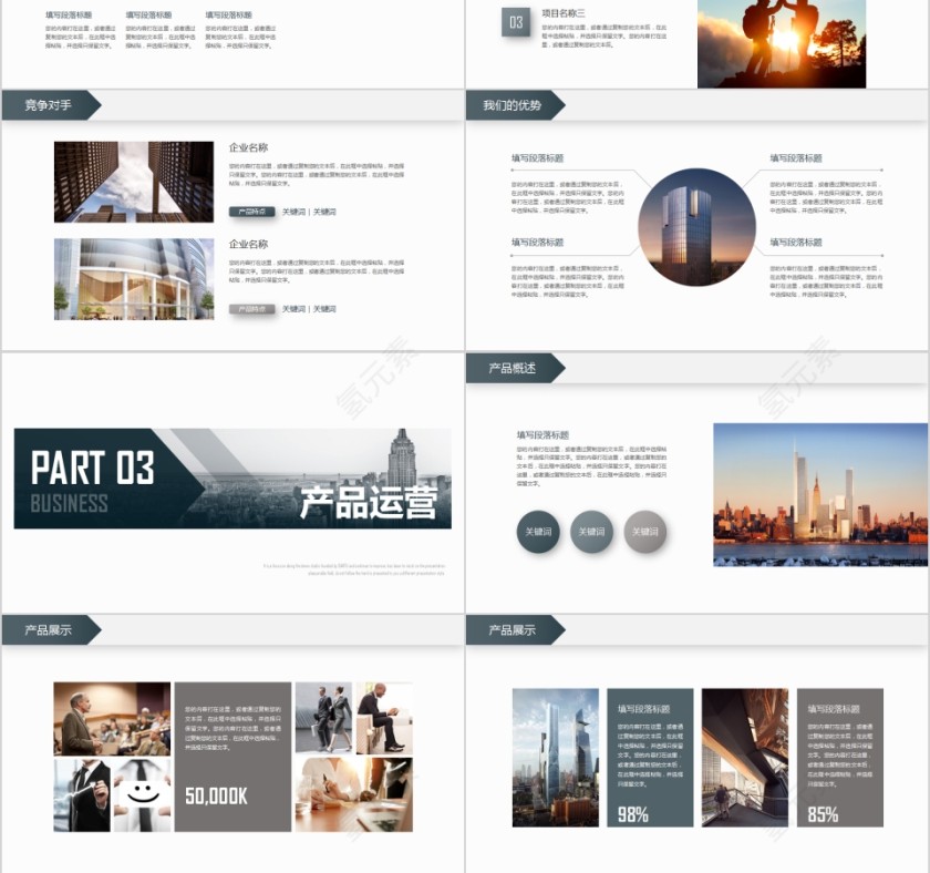 简约商务商业企划书PPT第3张