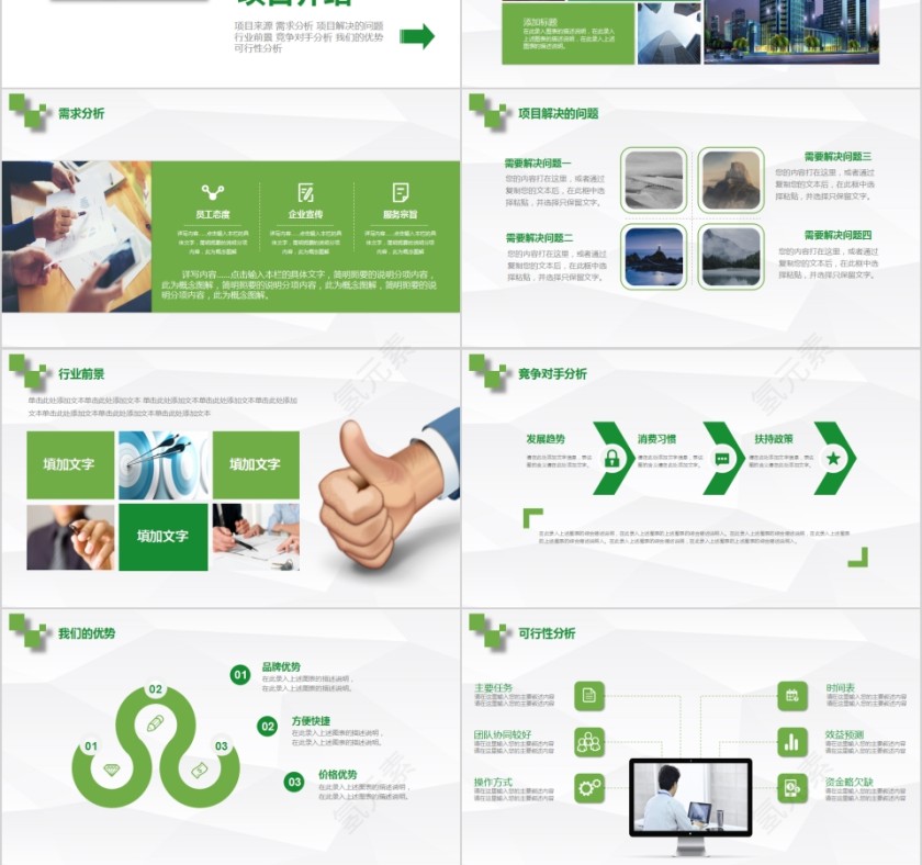 简约清新商务商业计划书PPT第3张