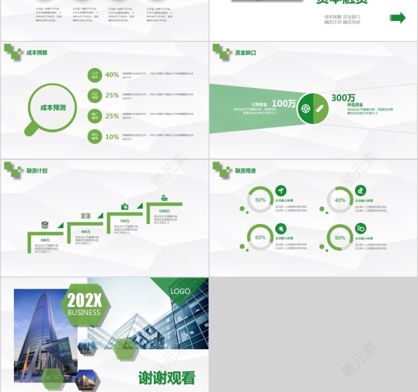 简约清新商务商业计划书PPT第6张