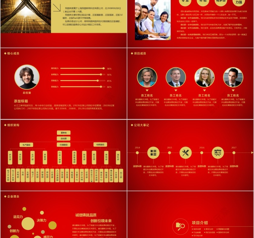 红色大气创业融资计划书PPT第2张