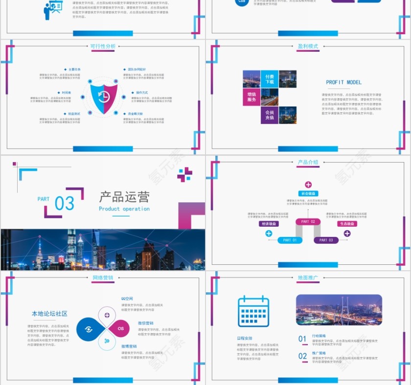 简约商务商业计划书PPT第3张