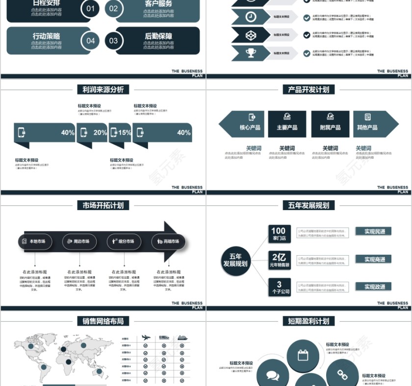 商务大气企业创业计划书PPT第5张