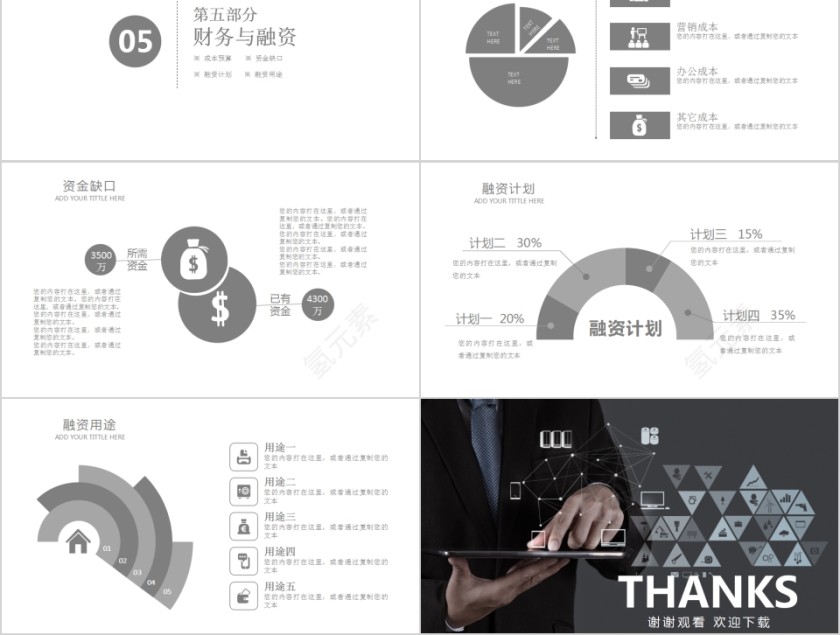 创业商业融资计划书PPT第5张