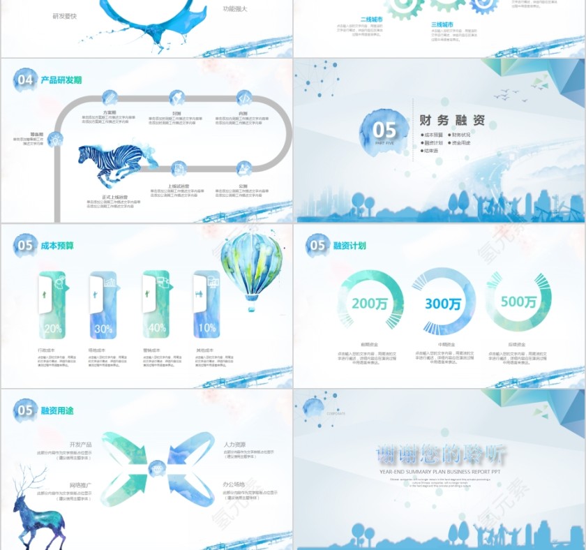 创业融资计划书PPT模板第6张