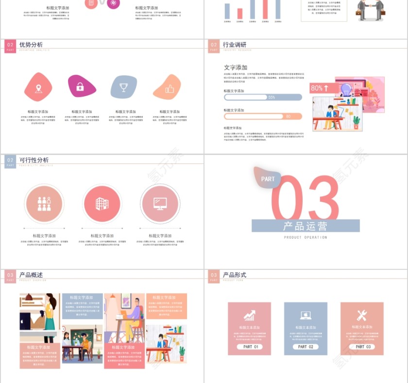 简约商业项目计划书PPT模板第3张