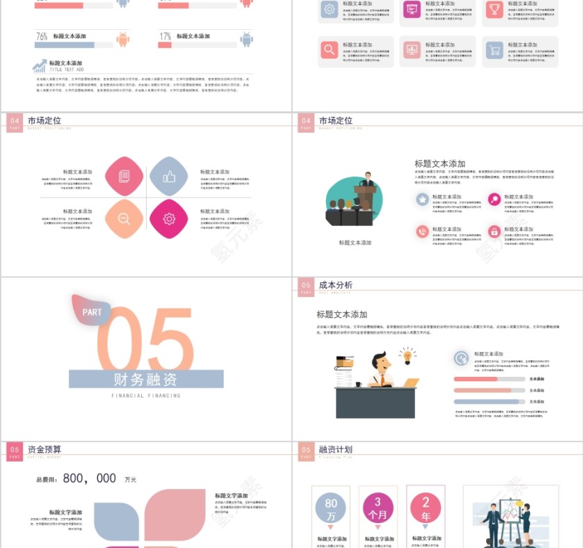 简约商业项目计划书PPT模板第5张
