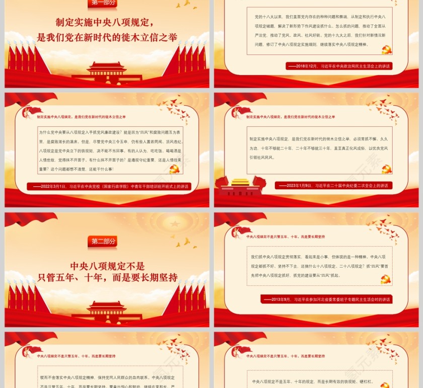 2025党政课件锲而不舍落实中央八项规定精神PPT第2张