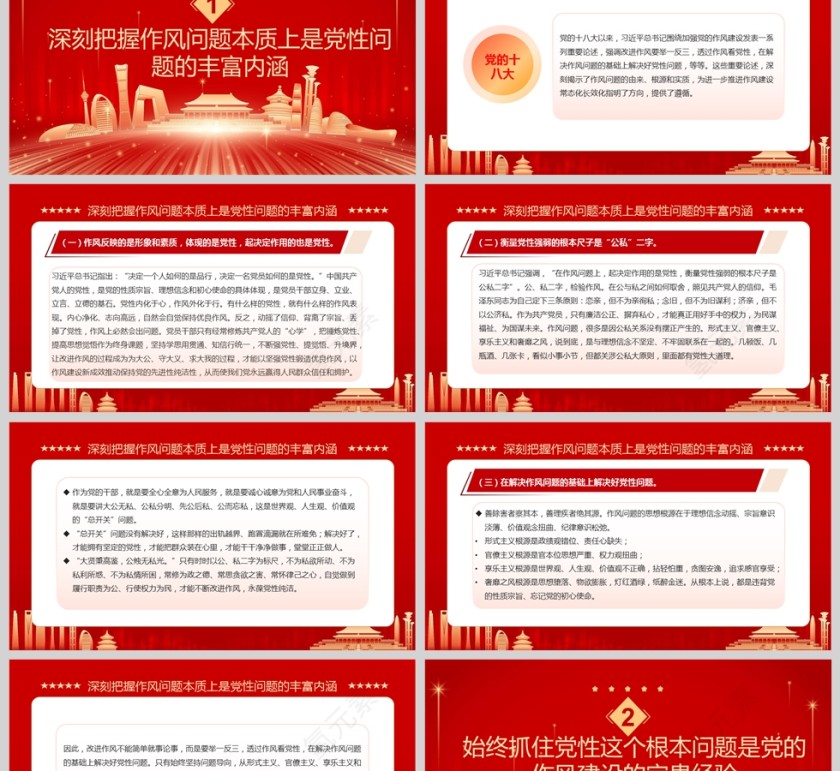 《深刻把握作风问题本质上是党性问题》党课教育PPT第2张