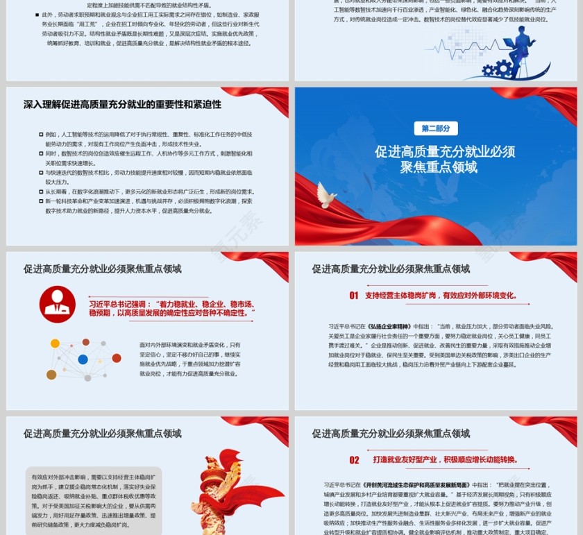 2025《促进高质量充分就业》习近平经济文选课件PPT第3张