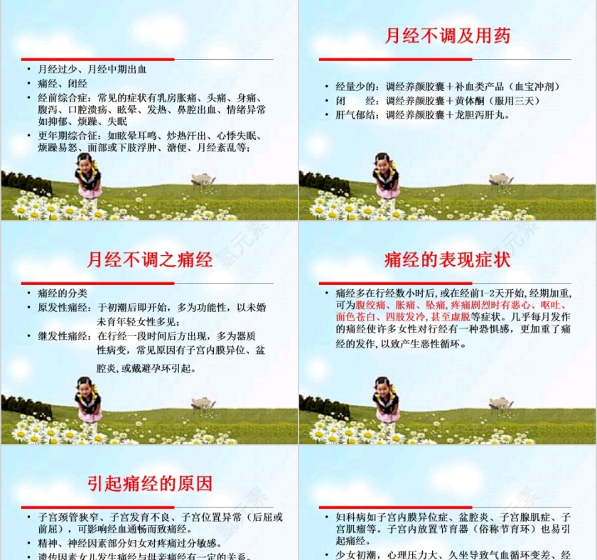 简约清新女性生理与妇科疾病PPT模板第9张