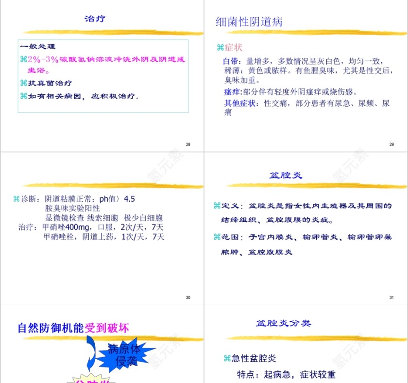 简约清新妇科炎症知识PPT模板第7张