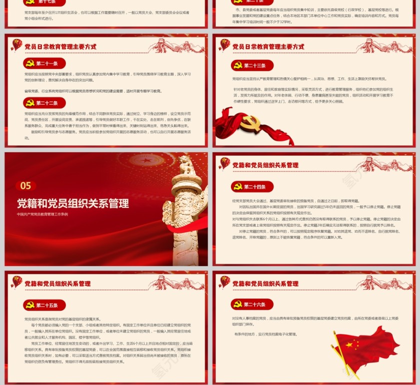 中国共产党党员教育管理工作条例党课学习ppt模板第4张