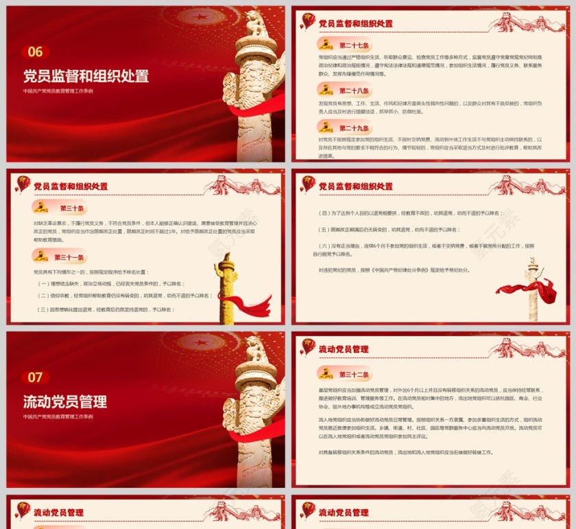 中国共产党党员教育管理工作条例党课学习ppt模板第5张