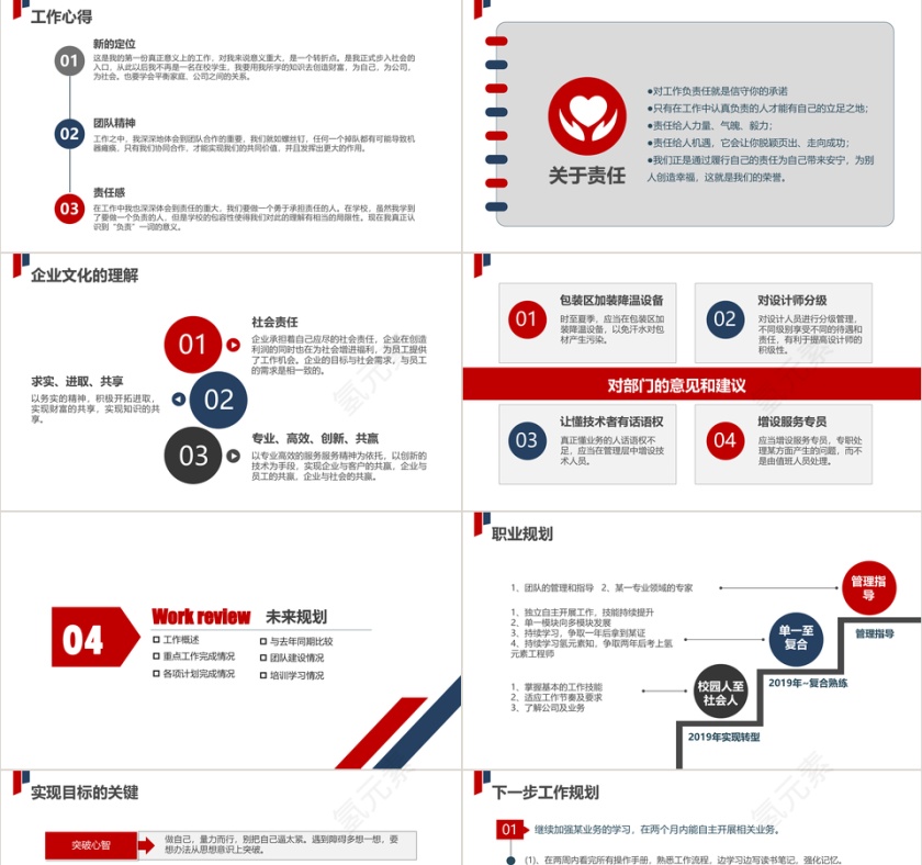 红色时尚魅力个人述职报告岗位求职第4张