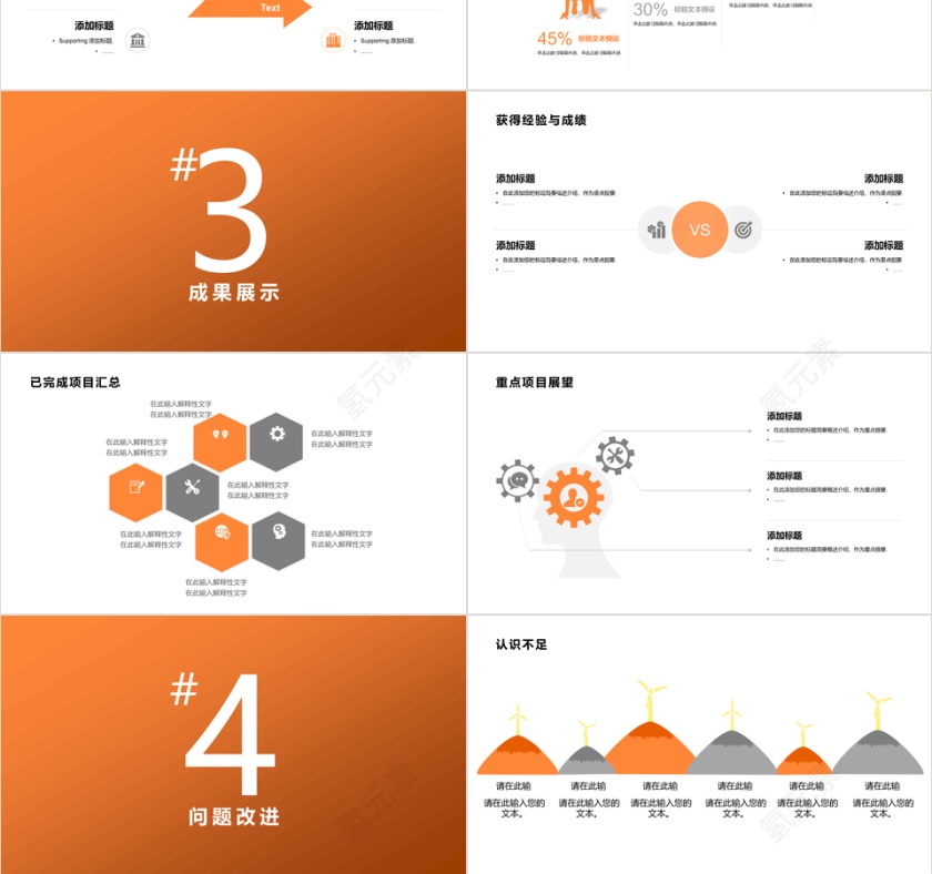 年度工作汇报PPT模板第3张