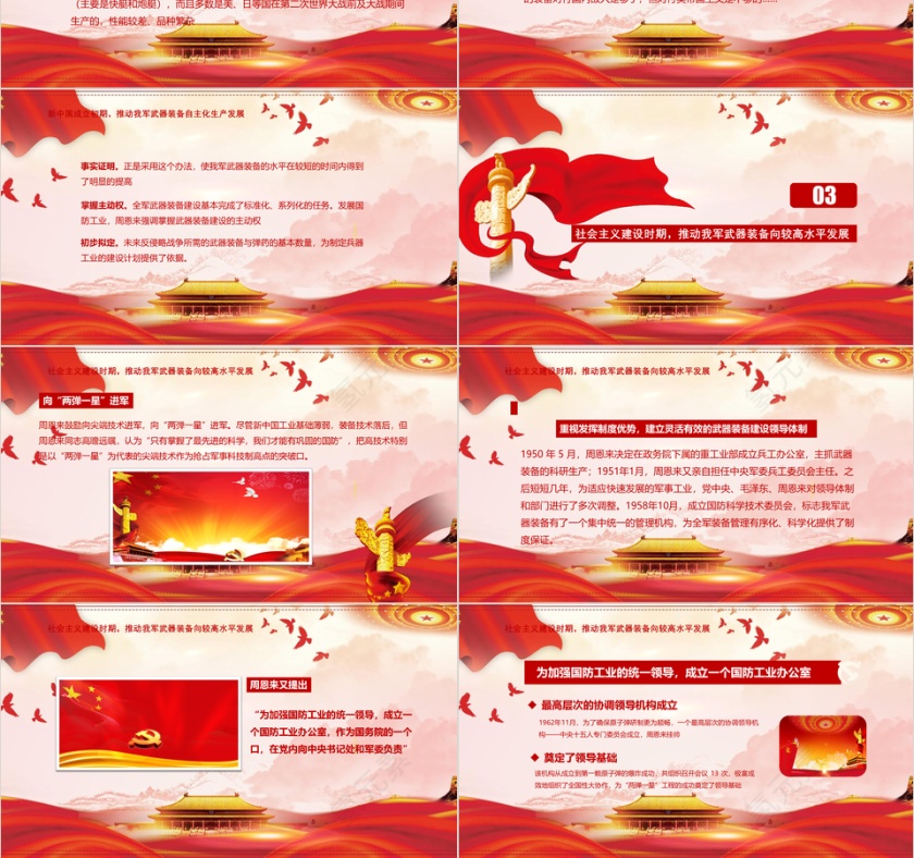 作为中国人民解放军历史贡献PPT模板范本第3张