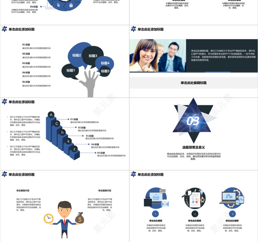 酷炫总结计划工作汇报科技感商业汇报PPT模板第3张