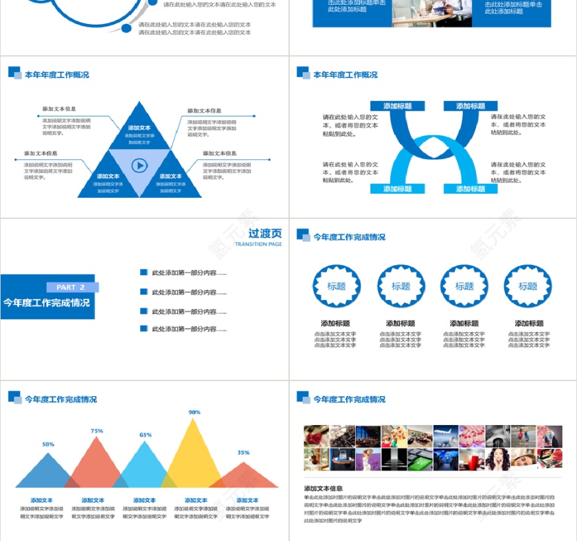 高端大气蓝色商务风工作总结汇报动态PPT模板第3张