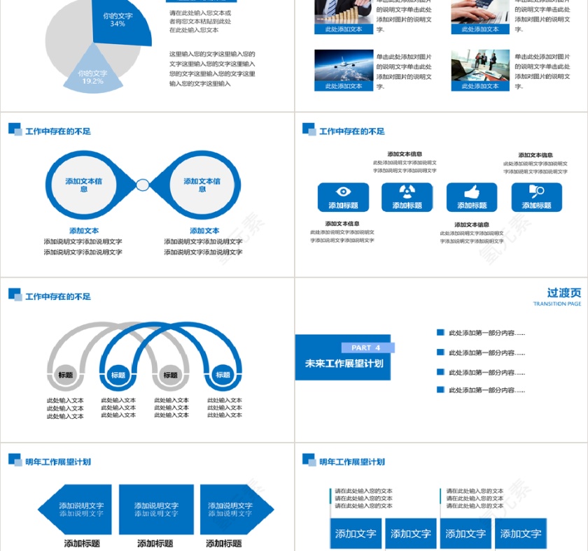 高端大气蓝色商务风工作总结汇报动态PPT模板第5张