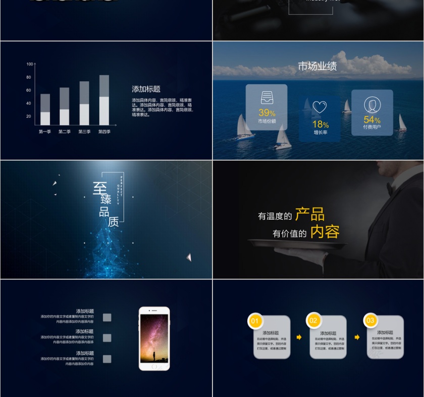 蓝色大气新品项目发布会PPT模板第3张