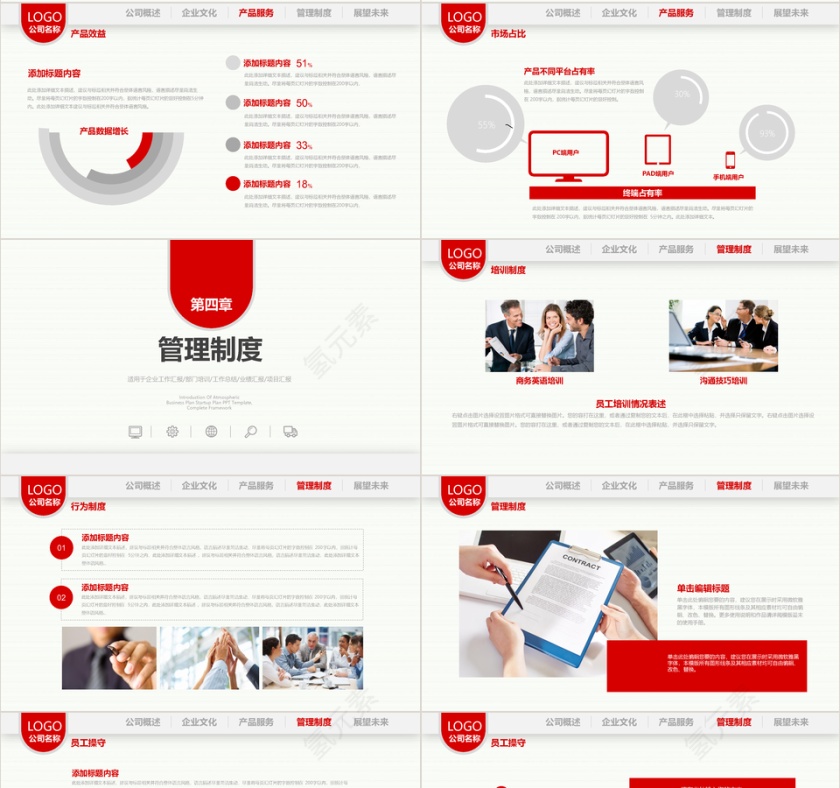 商务简约新员工入职培训课件PPT模板第4张