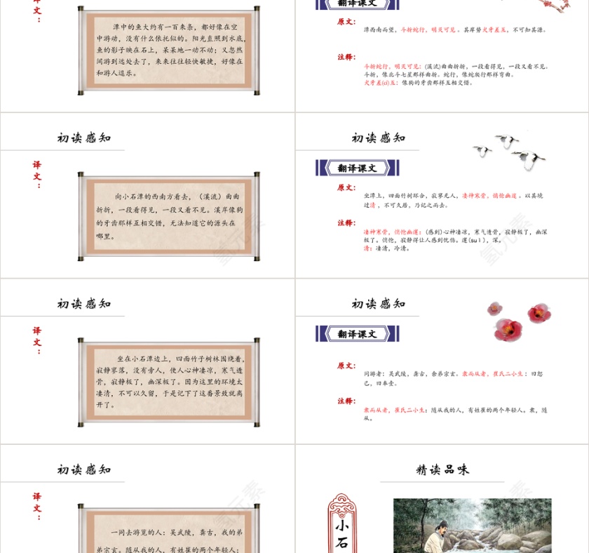 人教版八年级小石潭记语文课件PPT...第5张