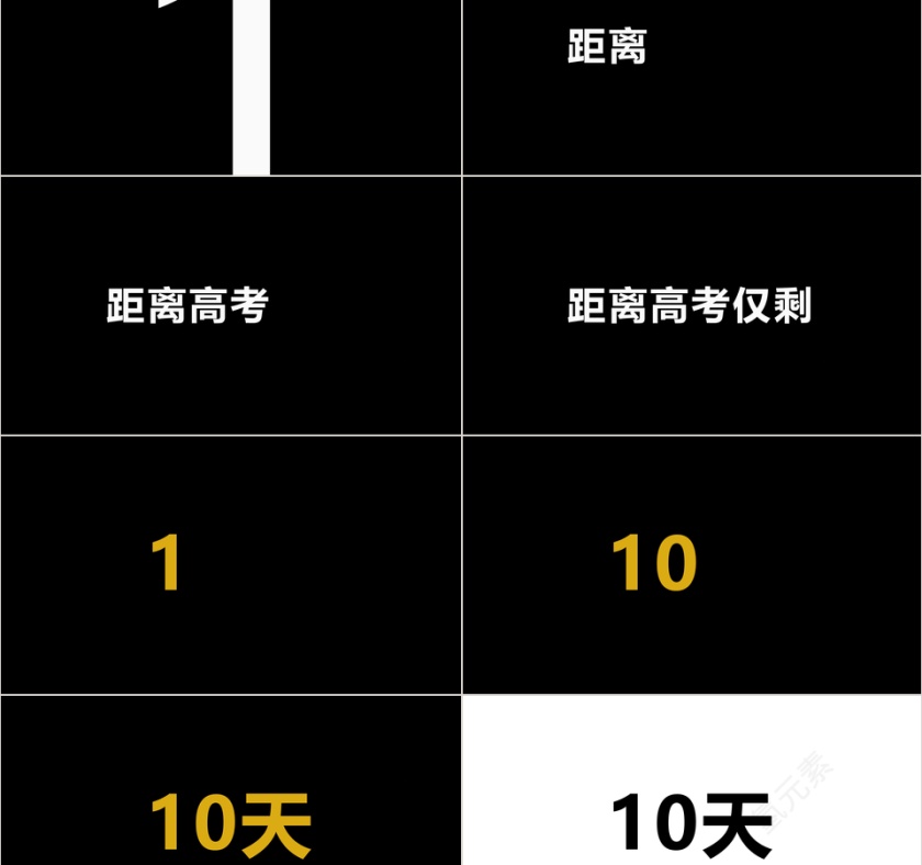 黑白色简约高考冲刺PPT模板第2张