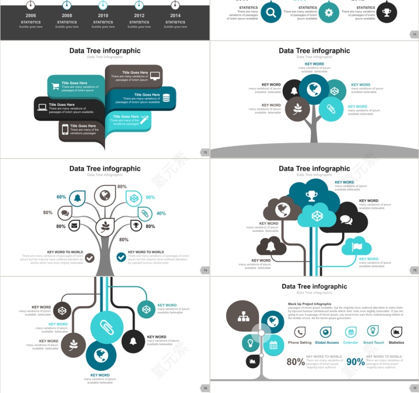 医院医生护士总结PPT模板第12张