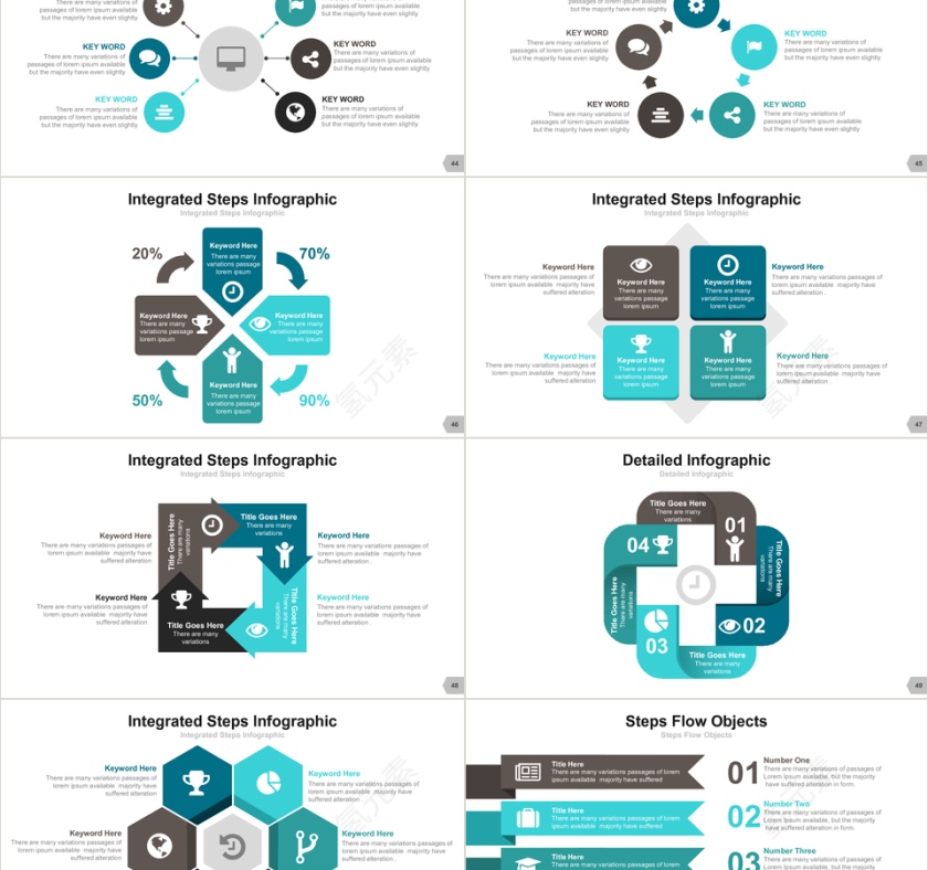 医院医生护士总结PPT模板第8张