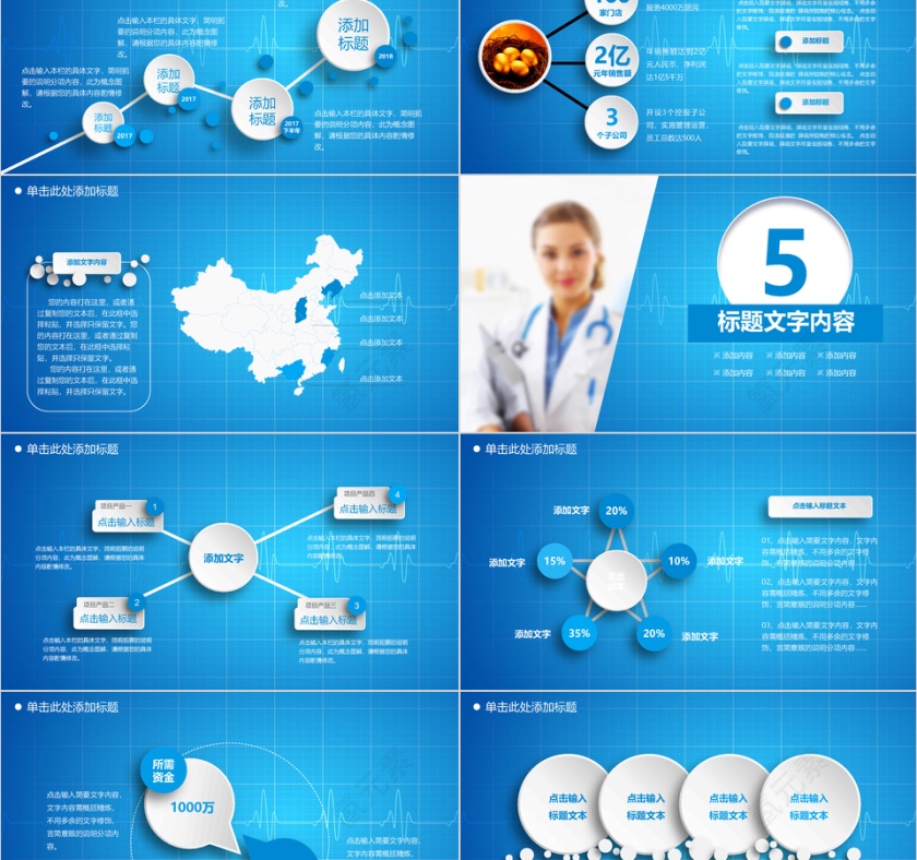 医药医疗报告ppt模板第5张