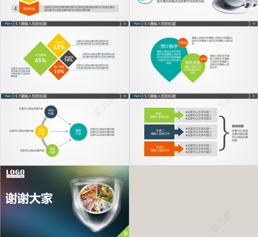 简约多图文食品药品卫生安全培训PPT模板第6张