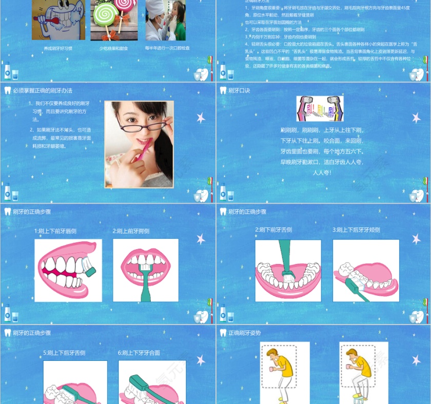 蓝色世界爱牙日公益宣传主题班会PP...第5张